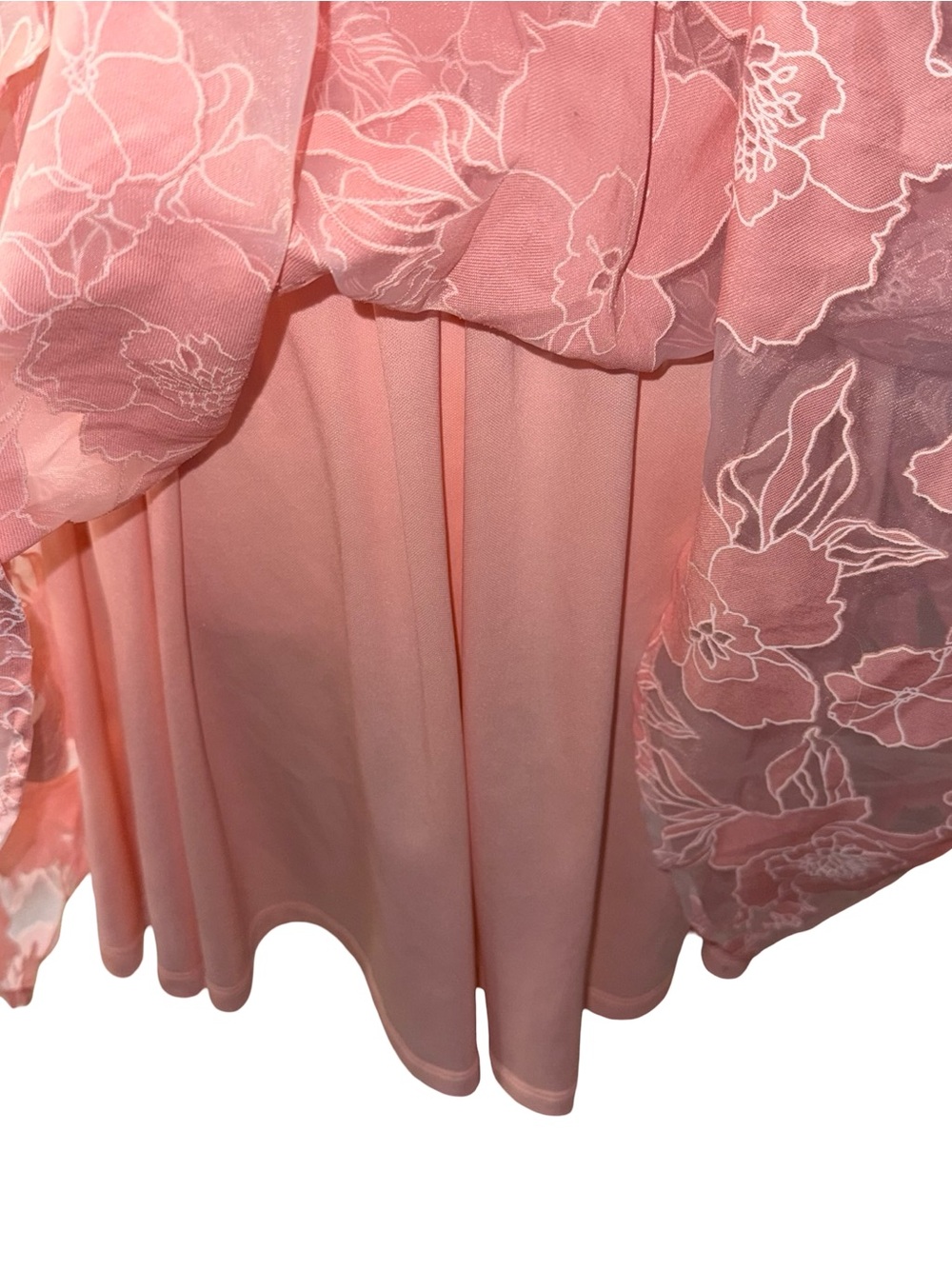 Lulus Floral Feelings Pink Floral Jacquard Babydoll Mini Dress women’s Medium - Picture 4 of 16